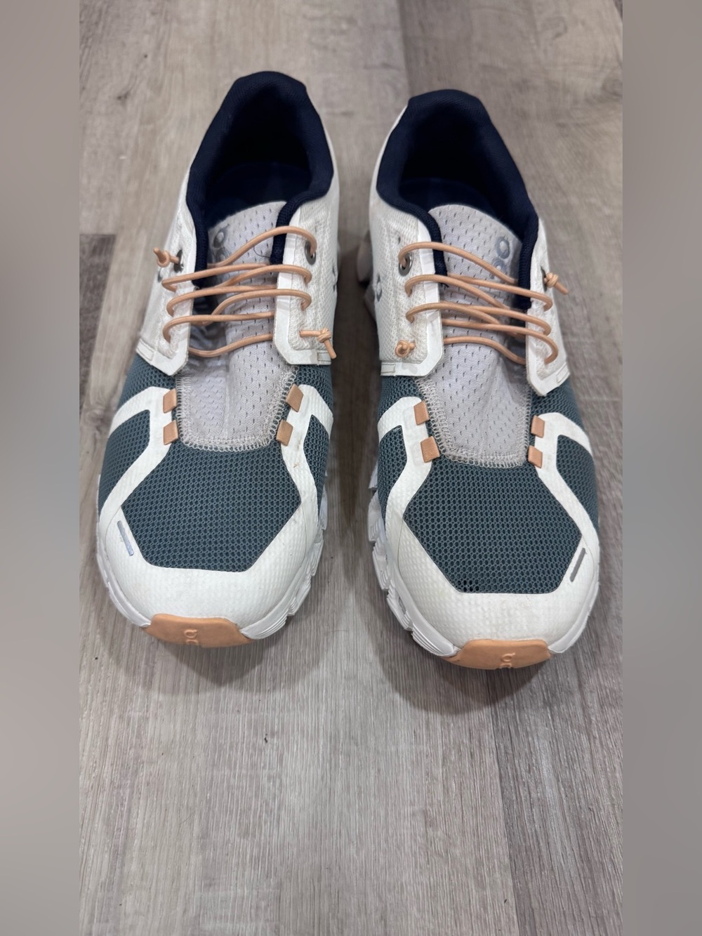 On Running Sneakers in White and Tan - Women's
